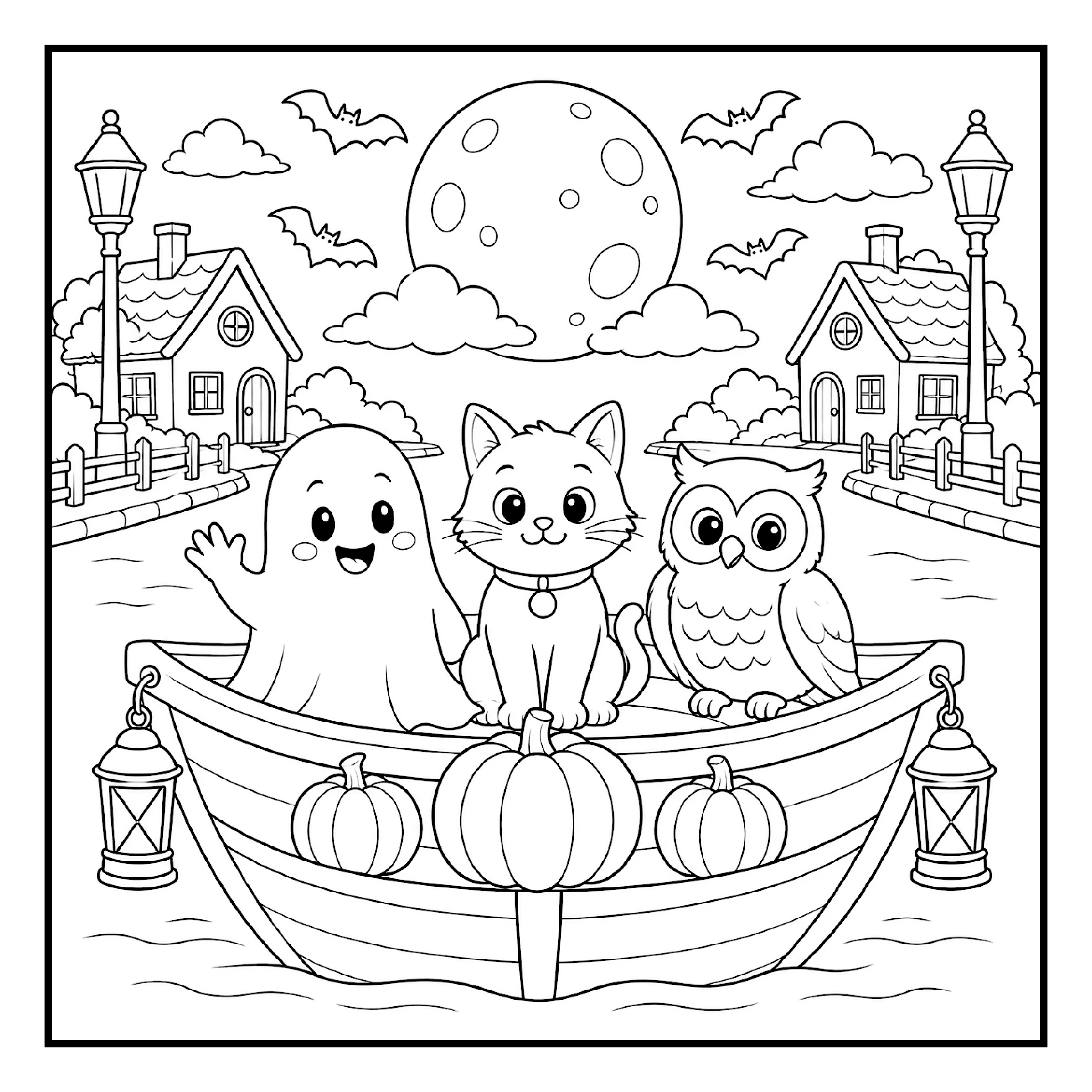 Amigos Assustadores para Colorir 1