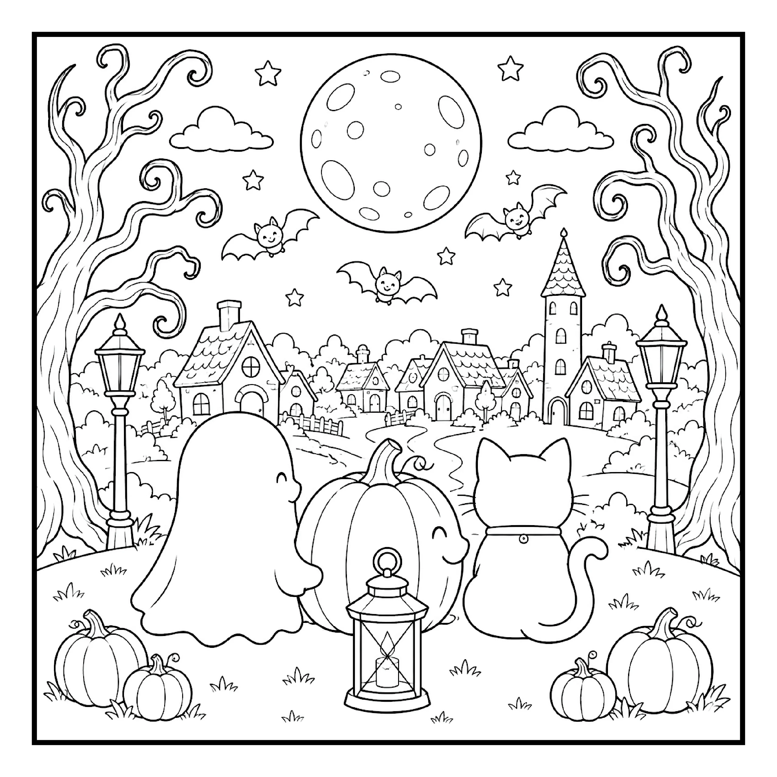 Amigos Assustadores para Colorir 13