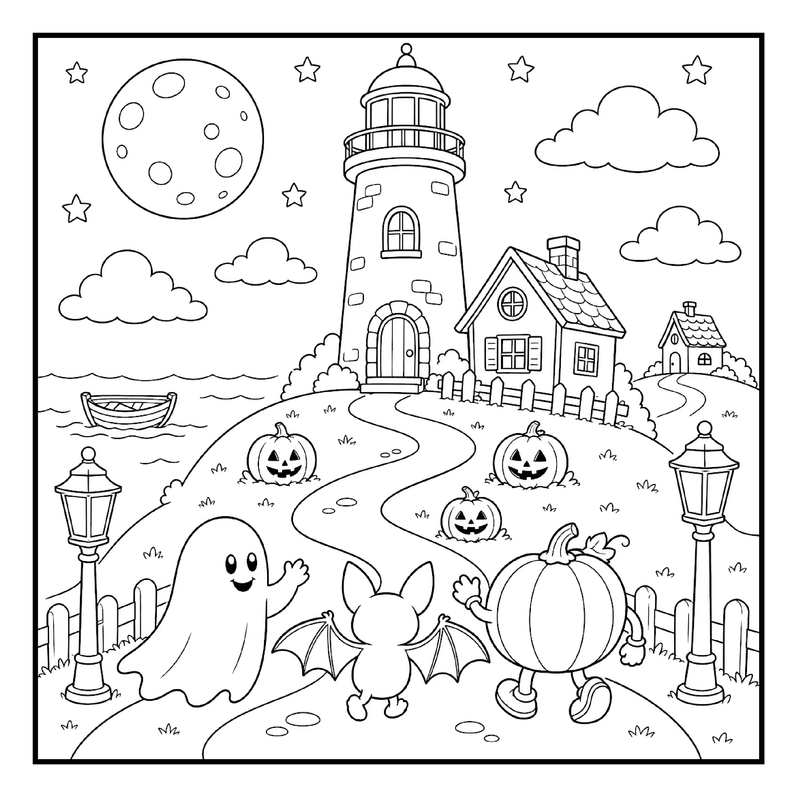 Amigos Assustadores para Colorir 2