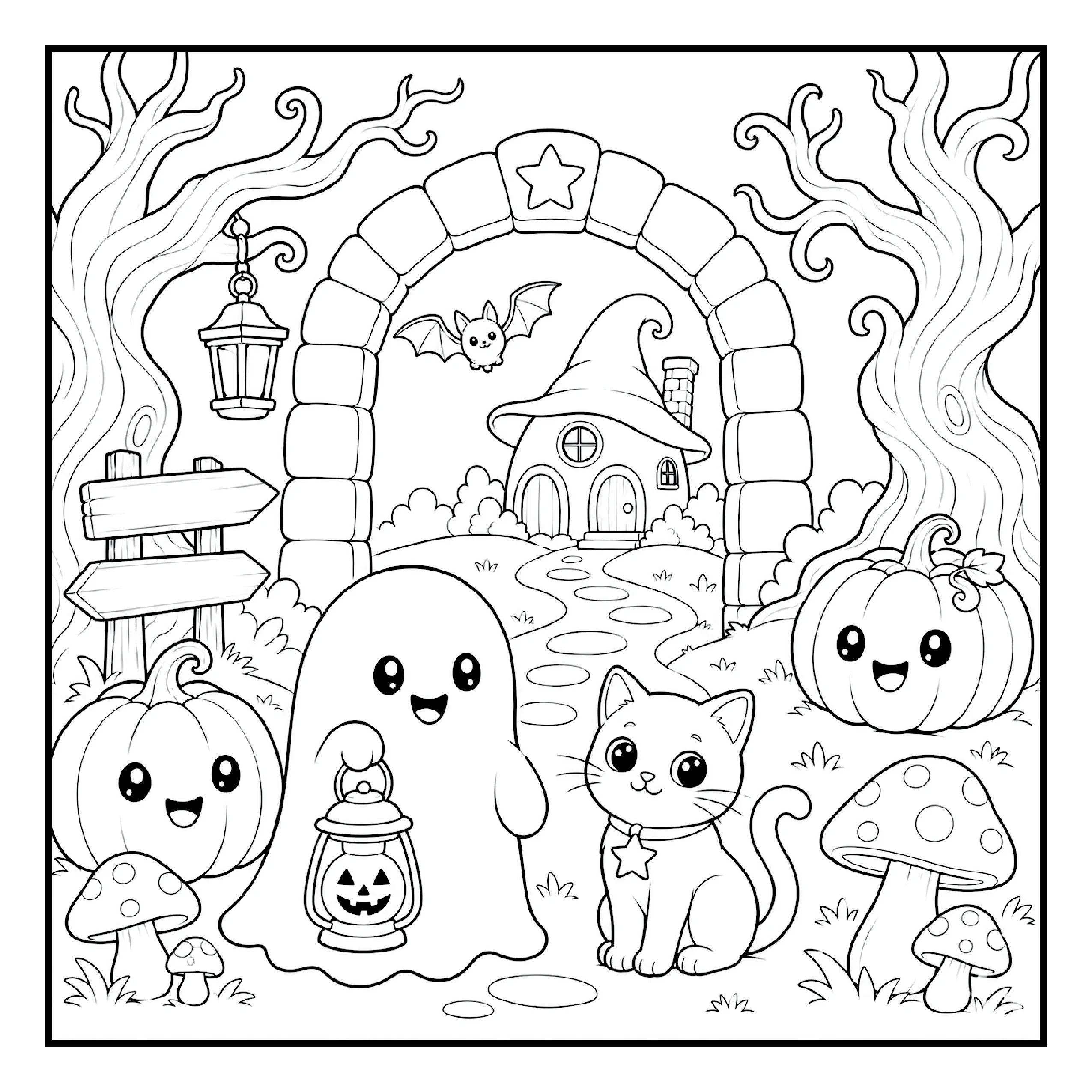 Amigos Assustadores para Colorir 20