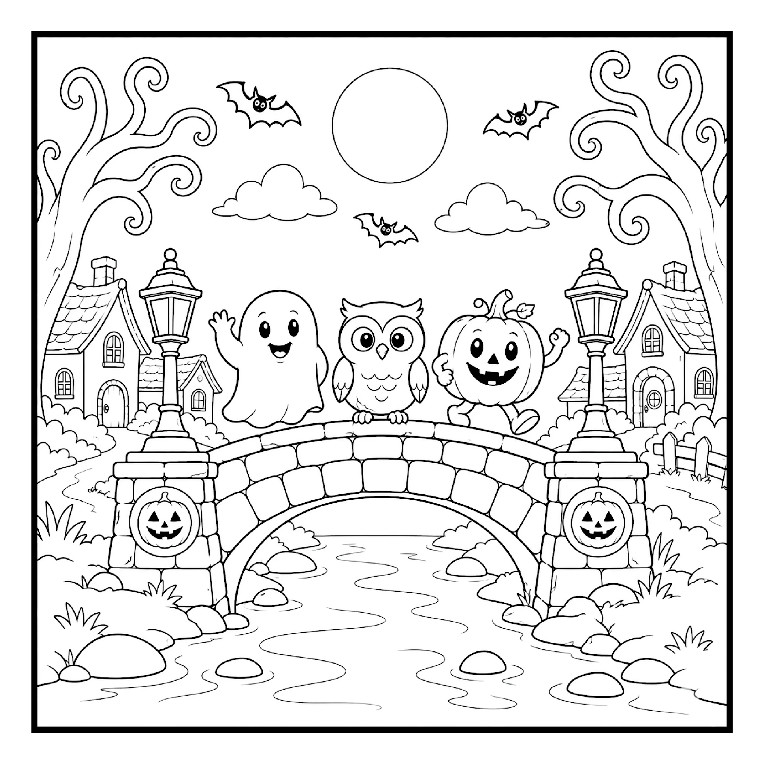 Amigos Assustadores para Colorir 22