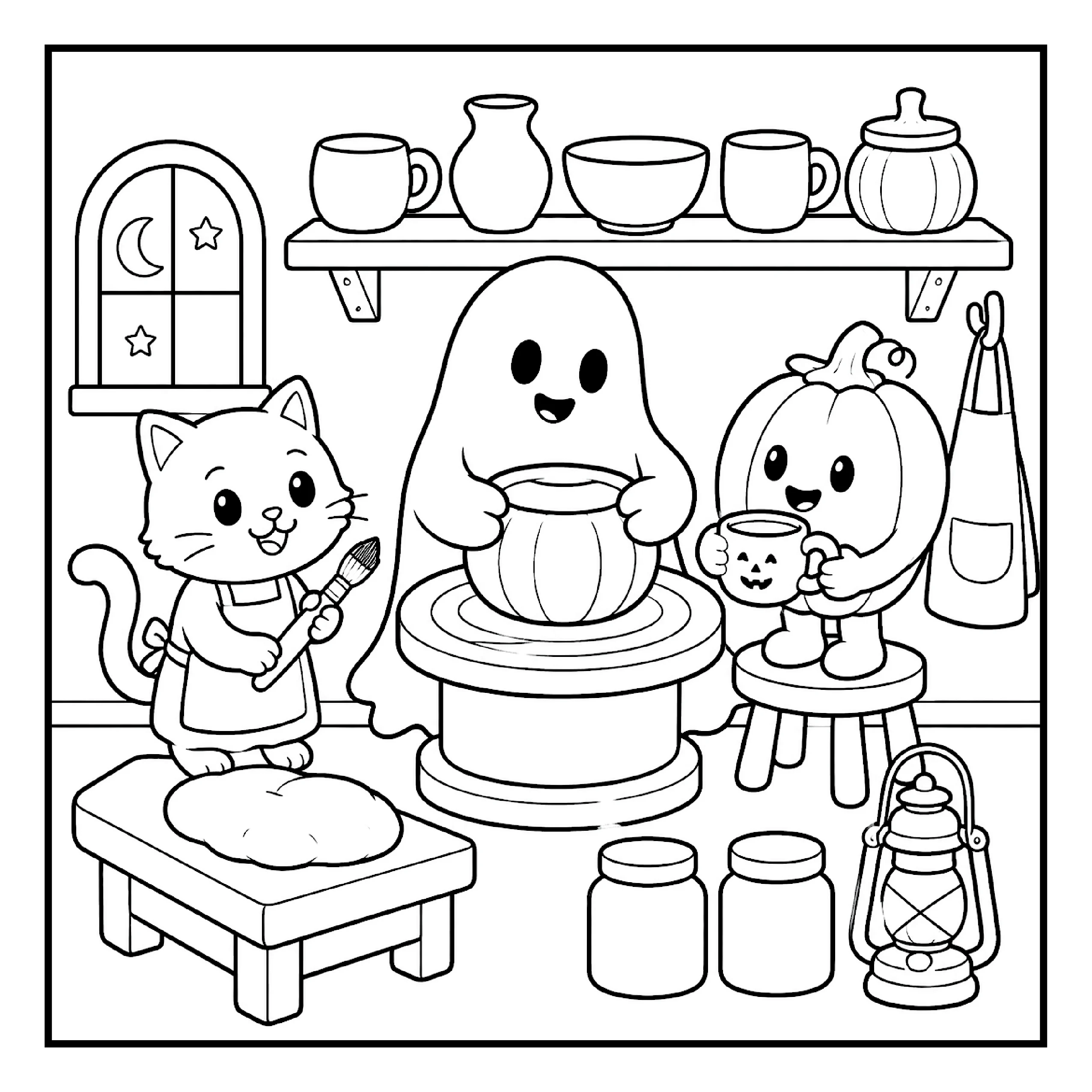 Amigos Assustadores para Colorir 26