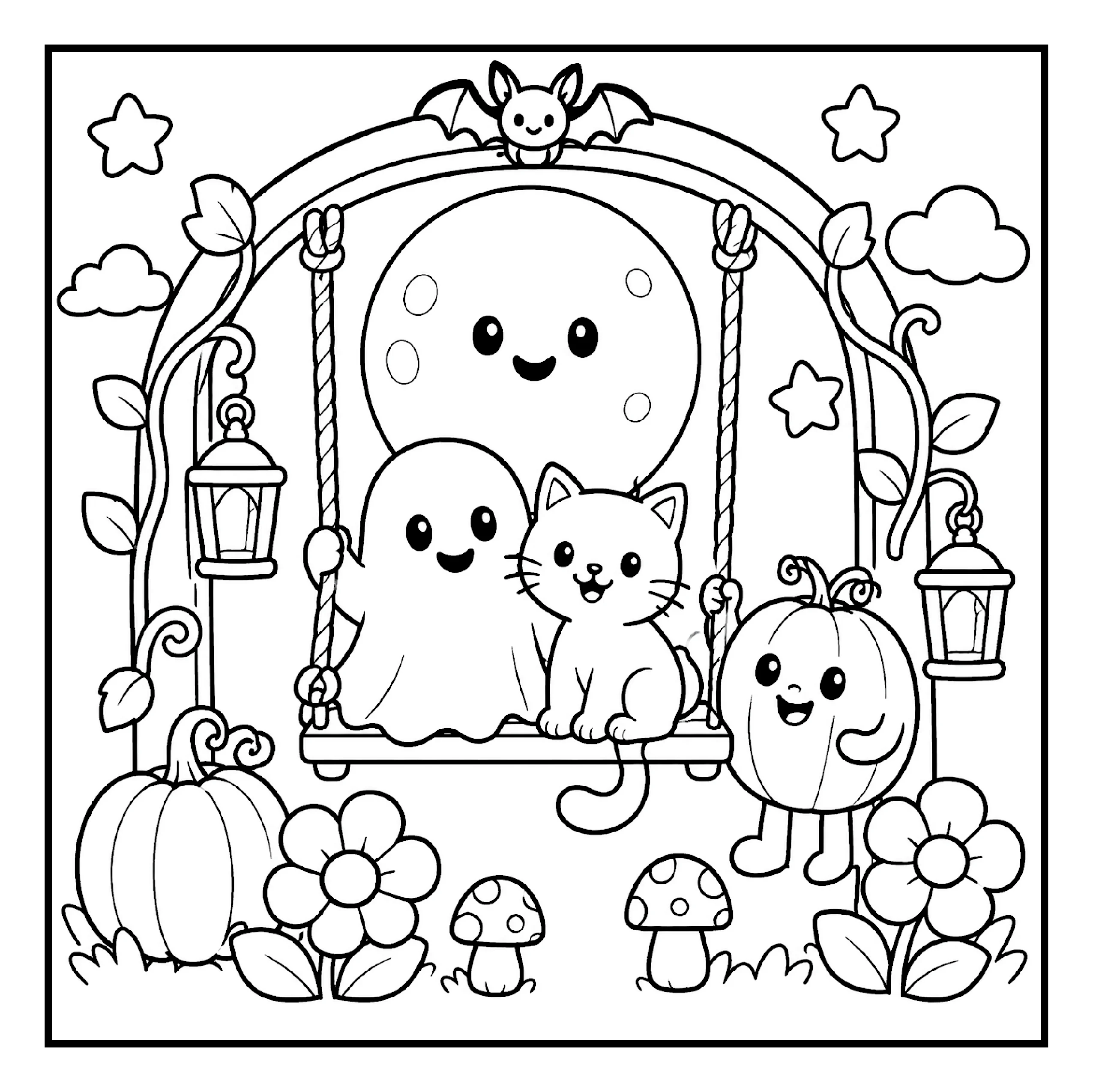 Amigos Assustadores para Colorir 29