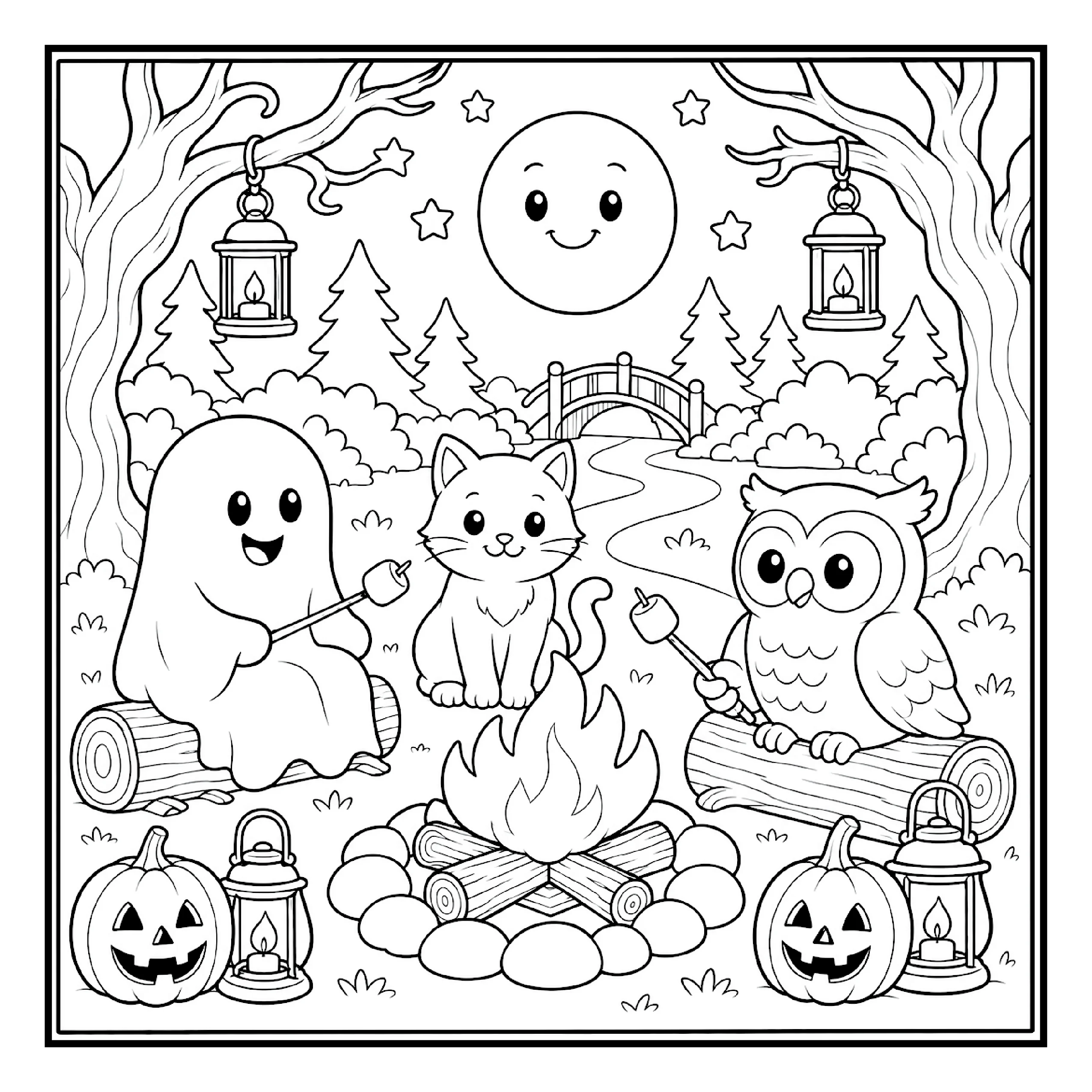 Amigos Assustadores para Colorir 3