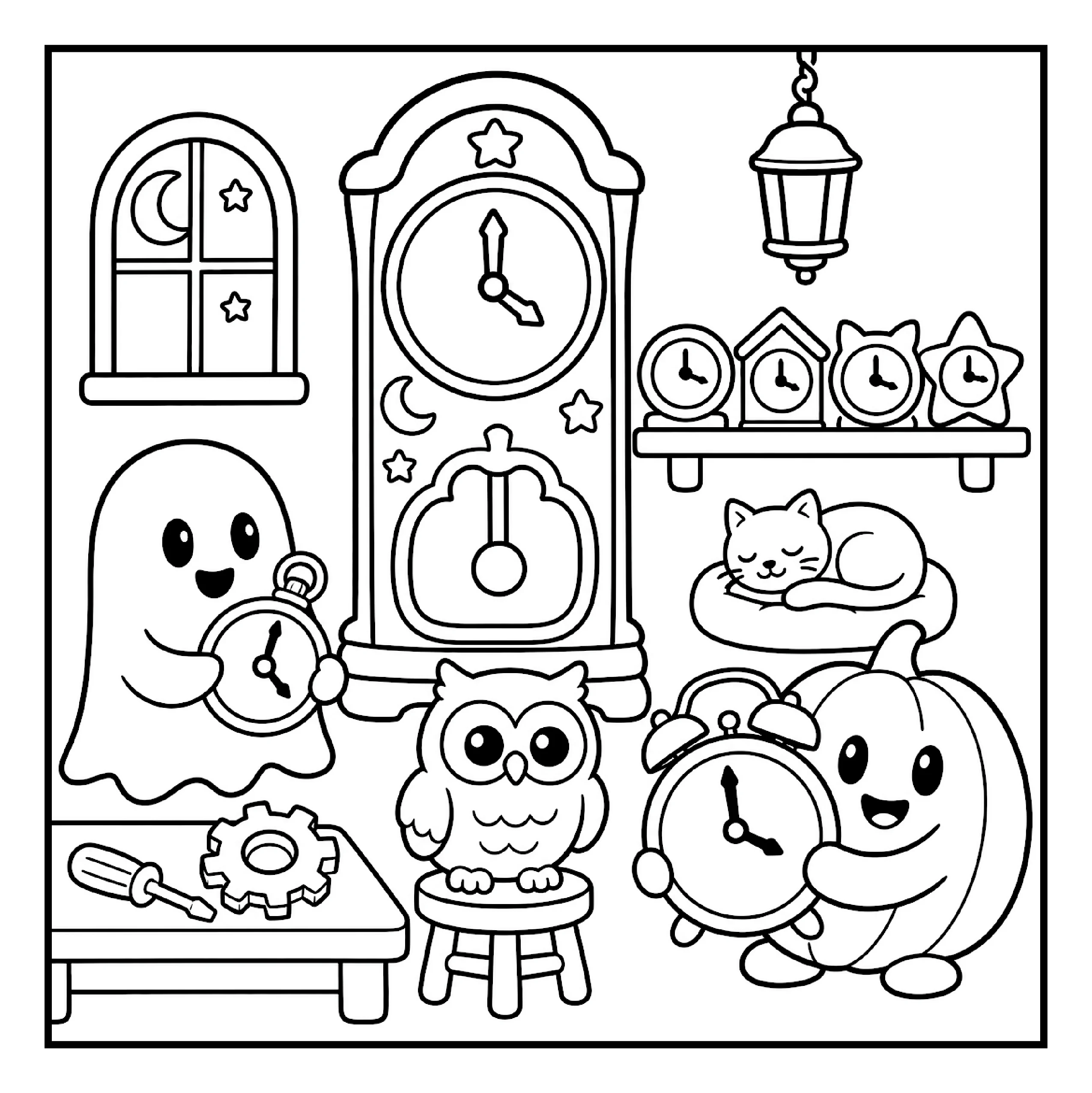Amigos Assustadores para Colorir 31