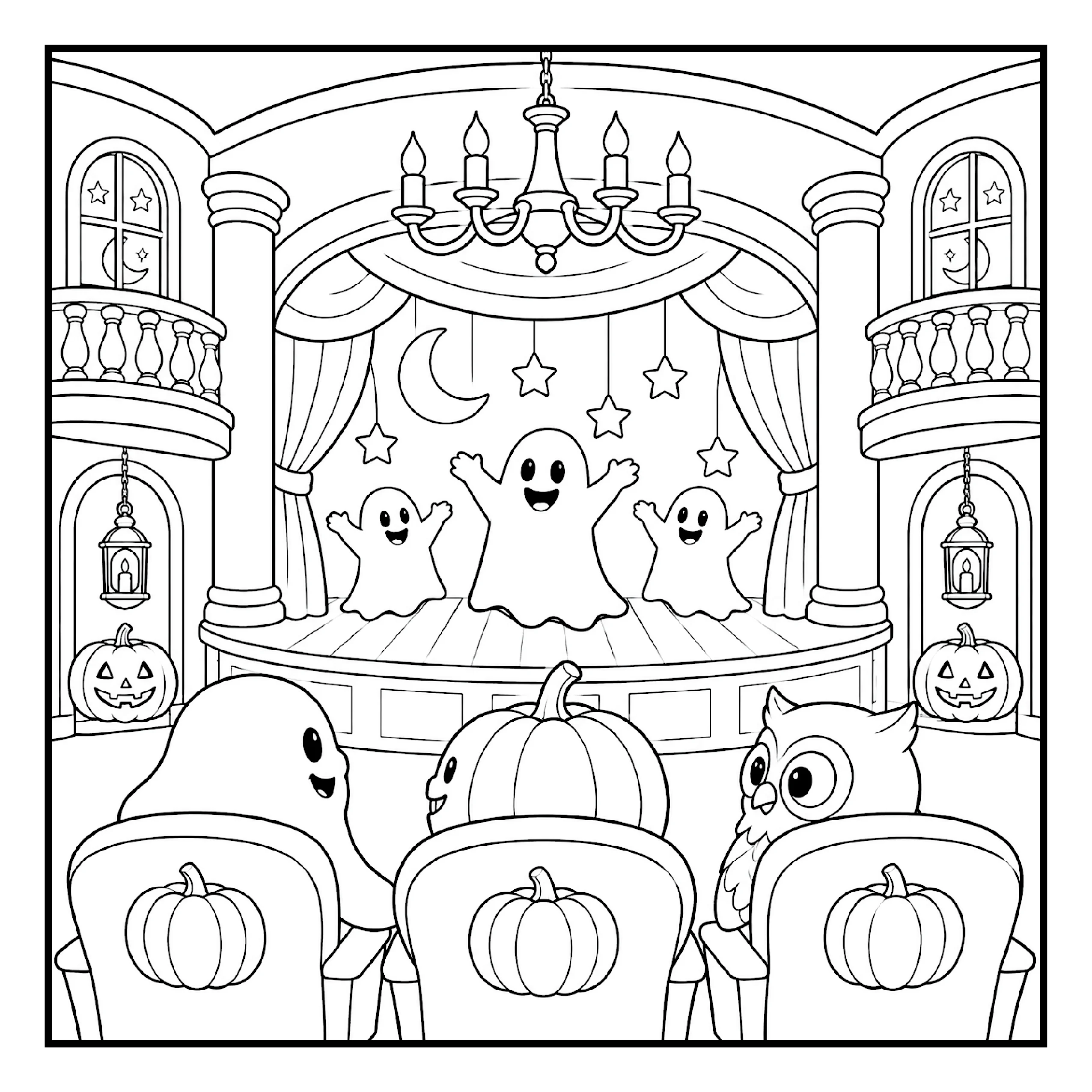 Amigos Assustadores para Colorir 33