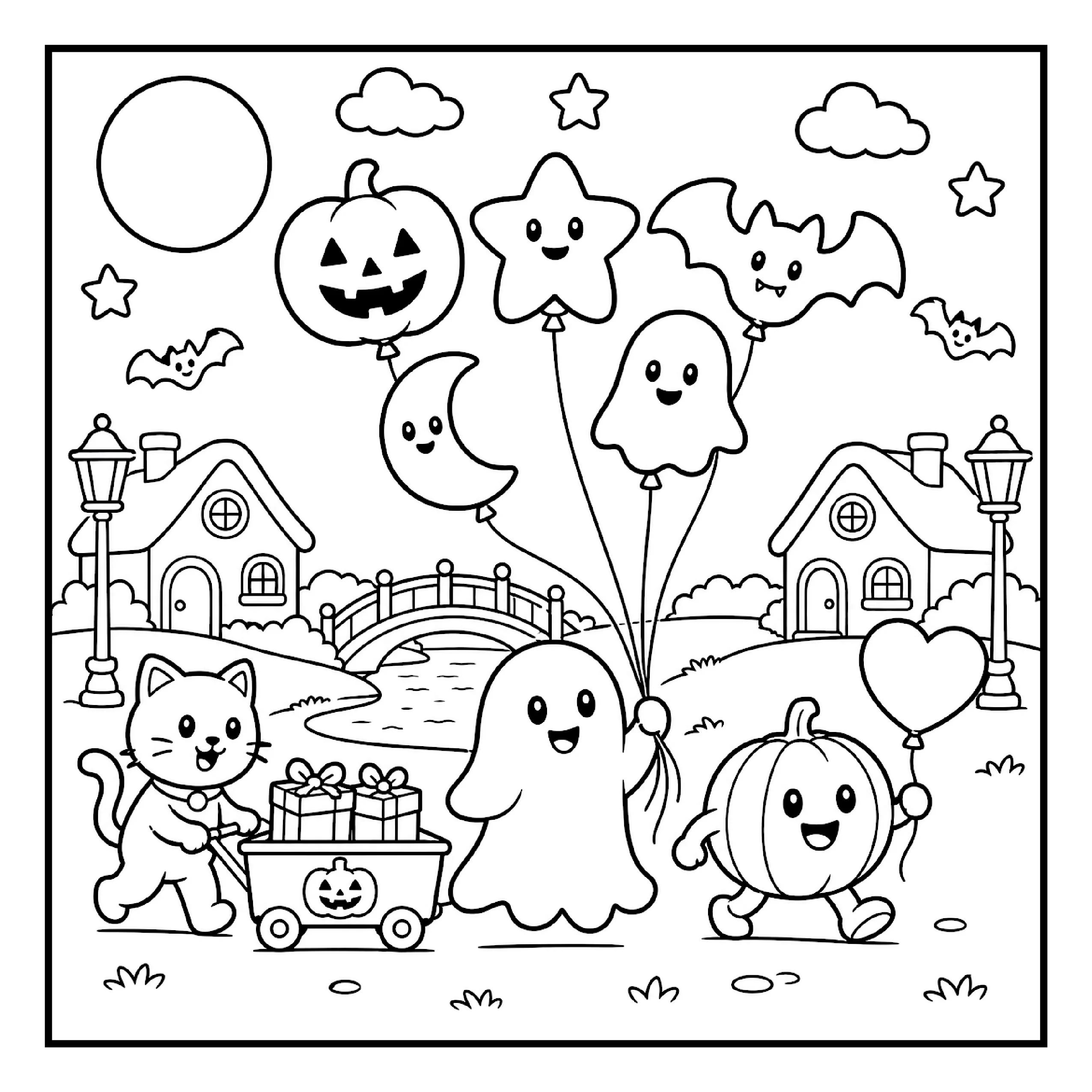 Amigos Assustadores para Colorir 38