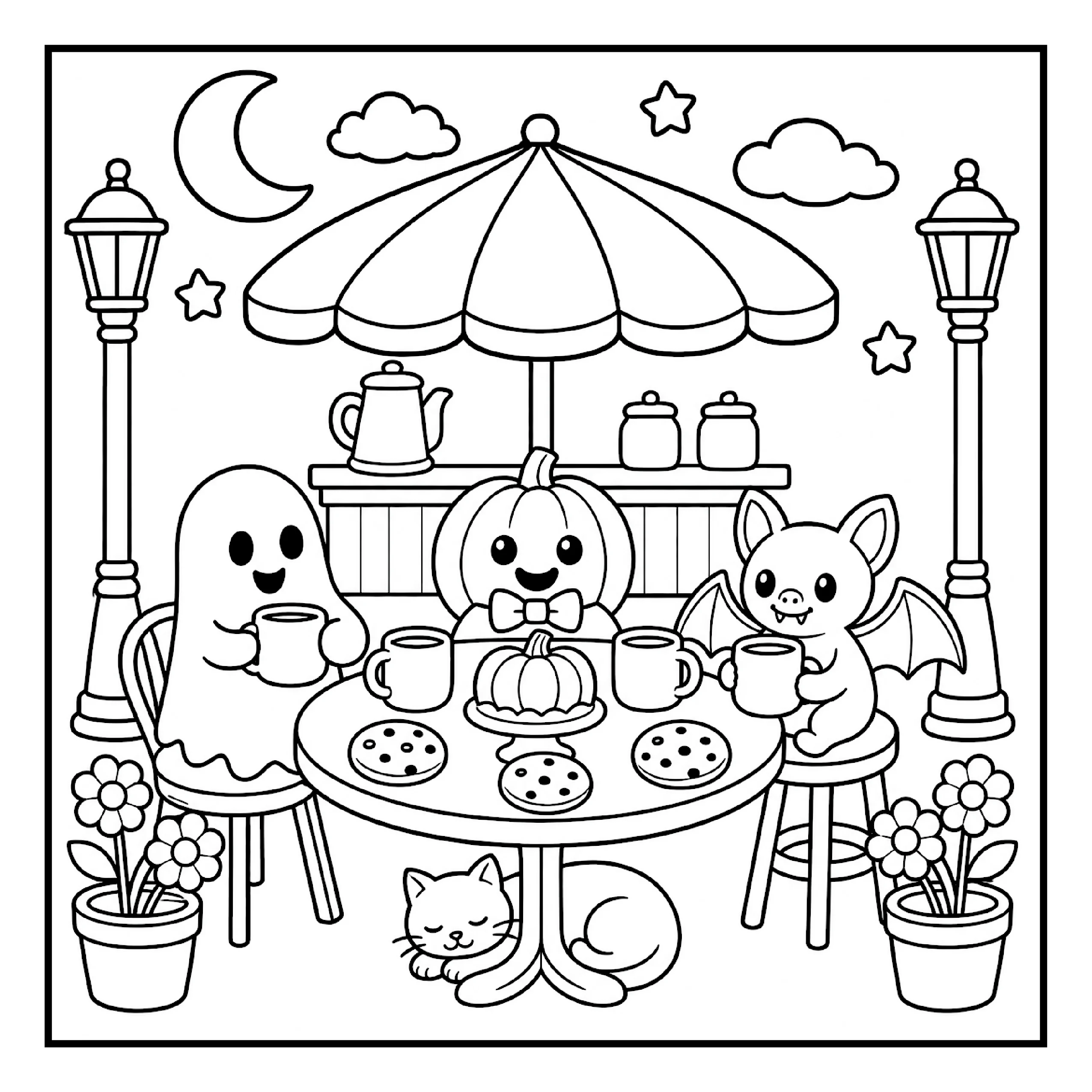 Amigos Assustadores para Colorir 39