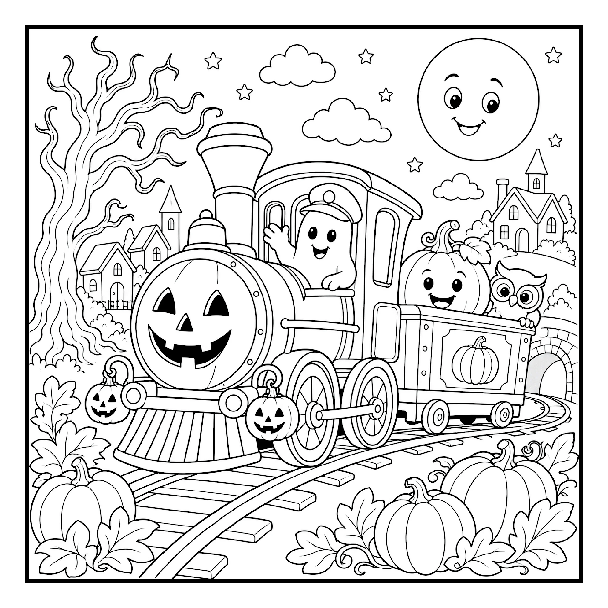 Amigos Assustadores para Colorir 4