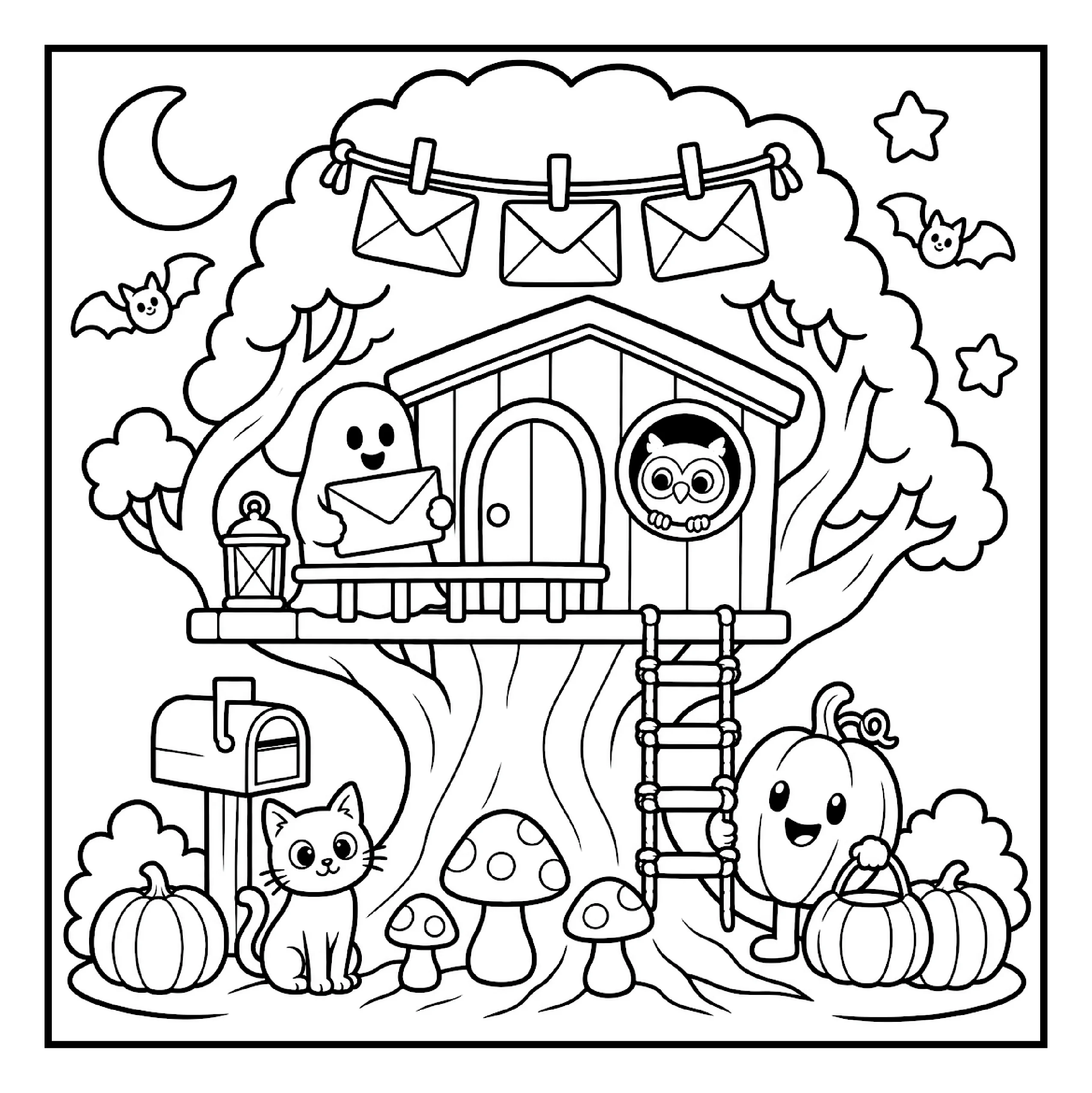 Amigos Assustadores para Colorir 41