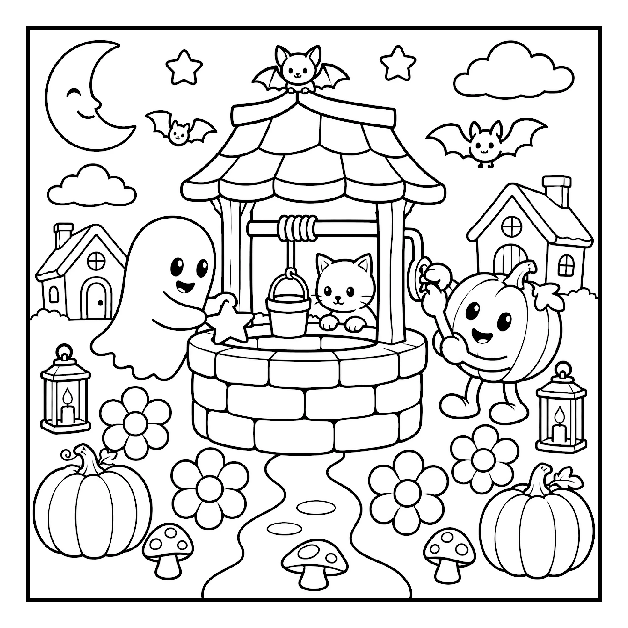 Amigos Assustadores para Colorir 42
