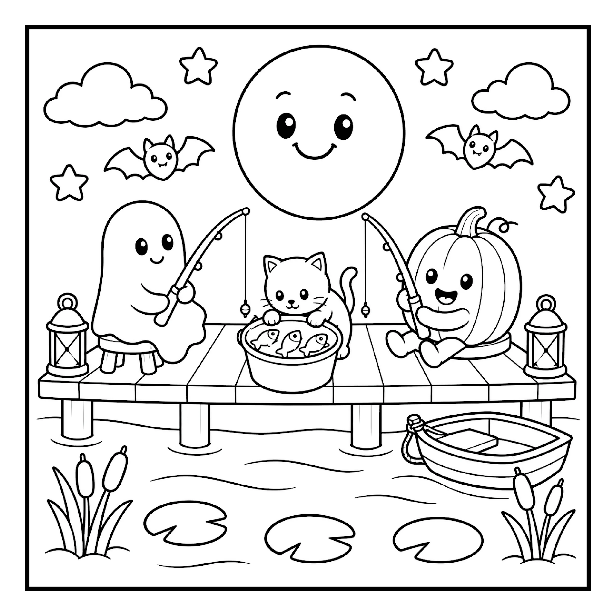 Amigos Assustadores para Colorir 43
