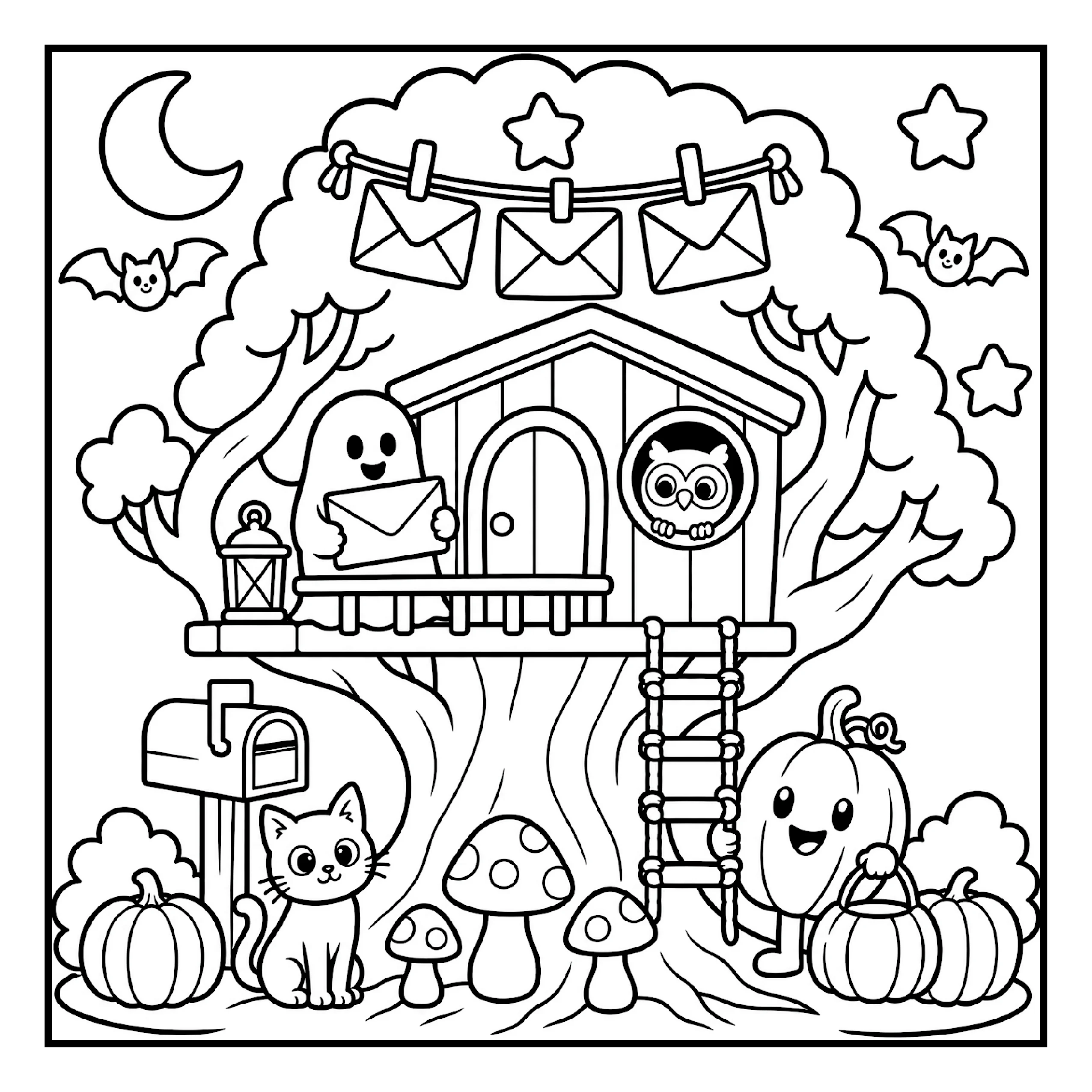 Amigos Assustadores para Colorir 46