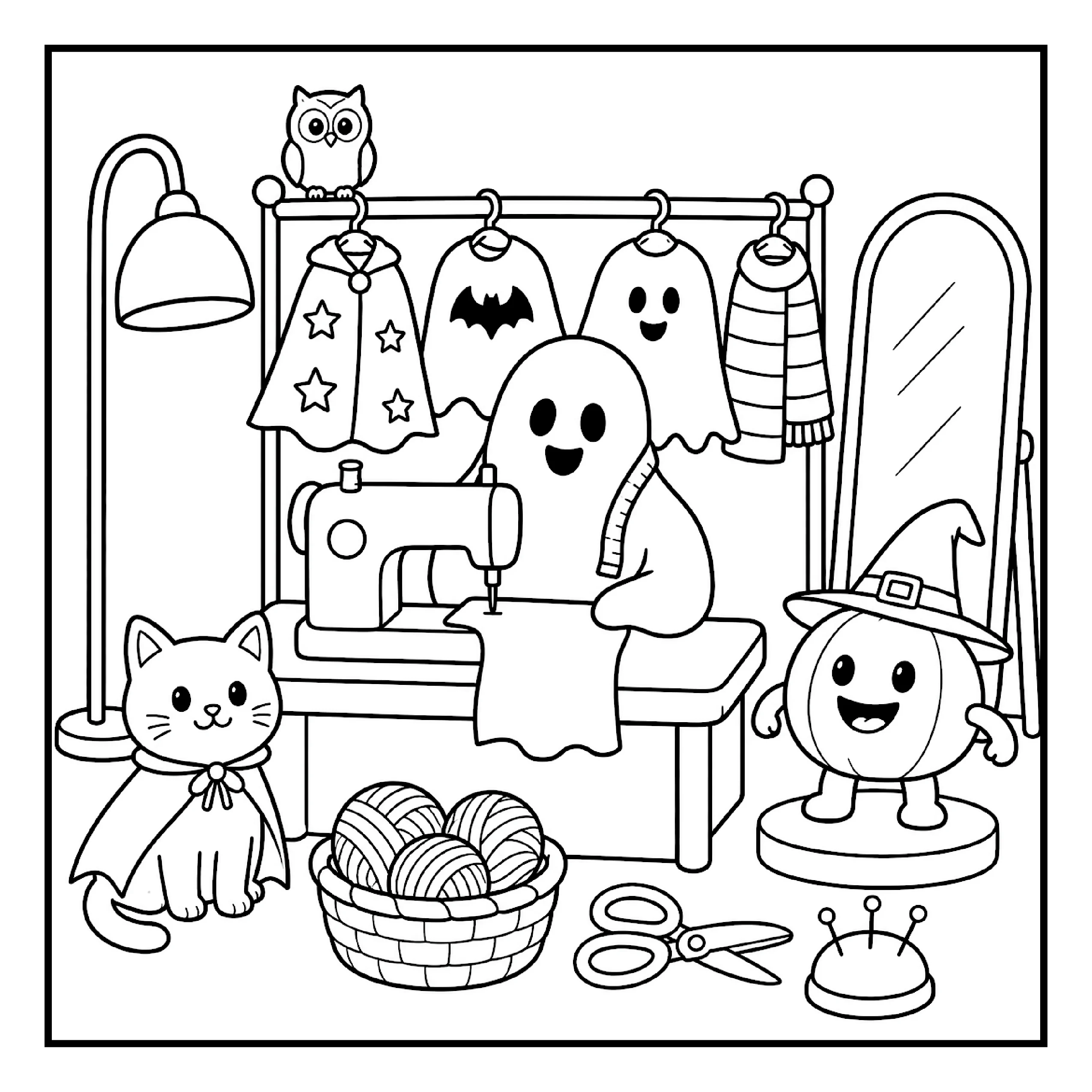 Amigos Assustadores para Colorir 47