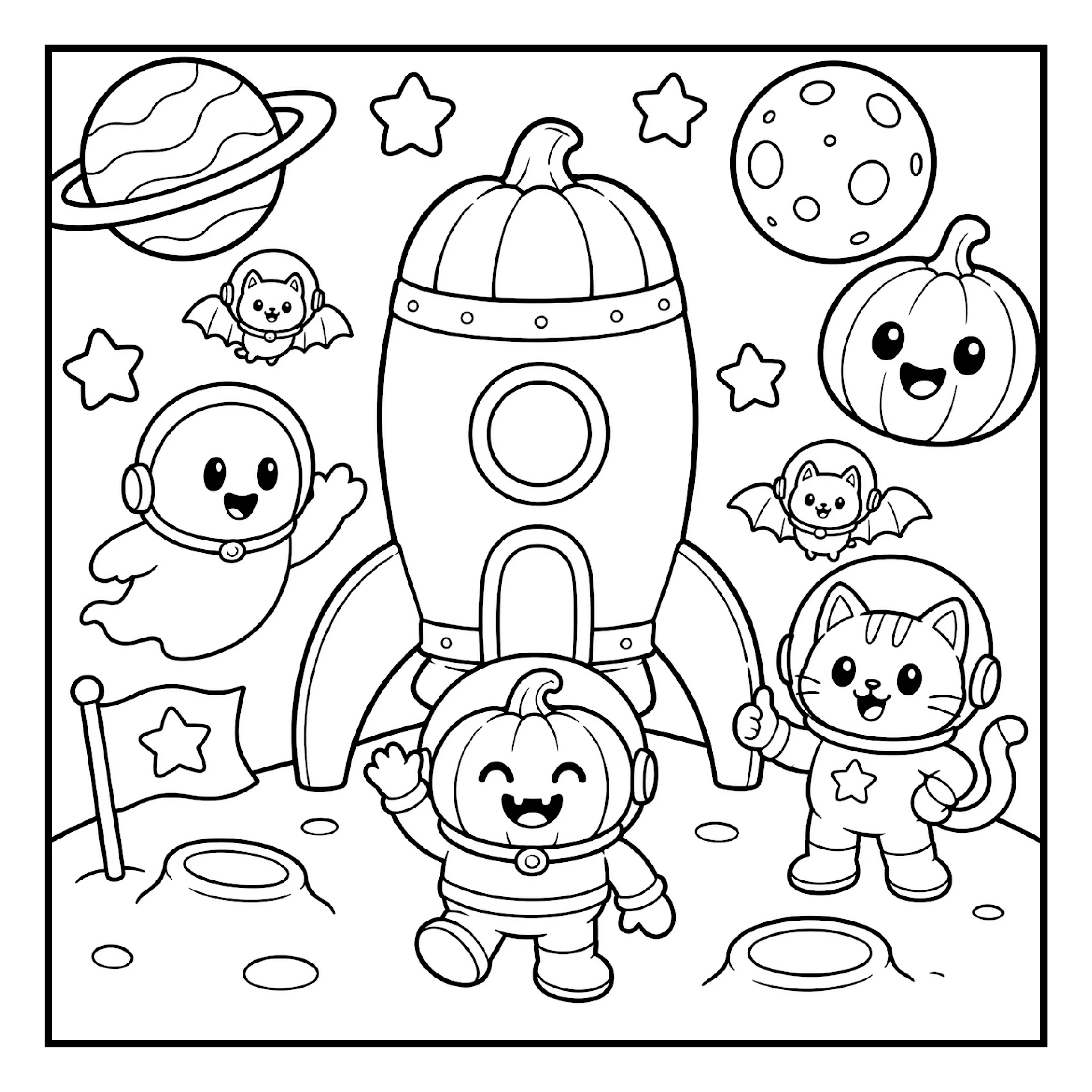 Amigos Assustadores para Colorir 48