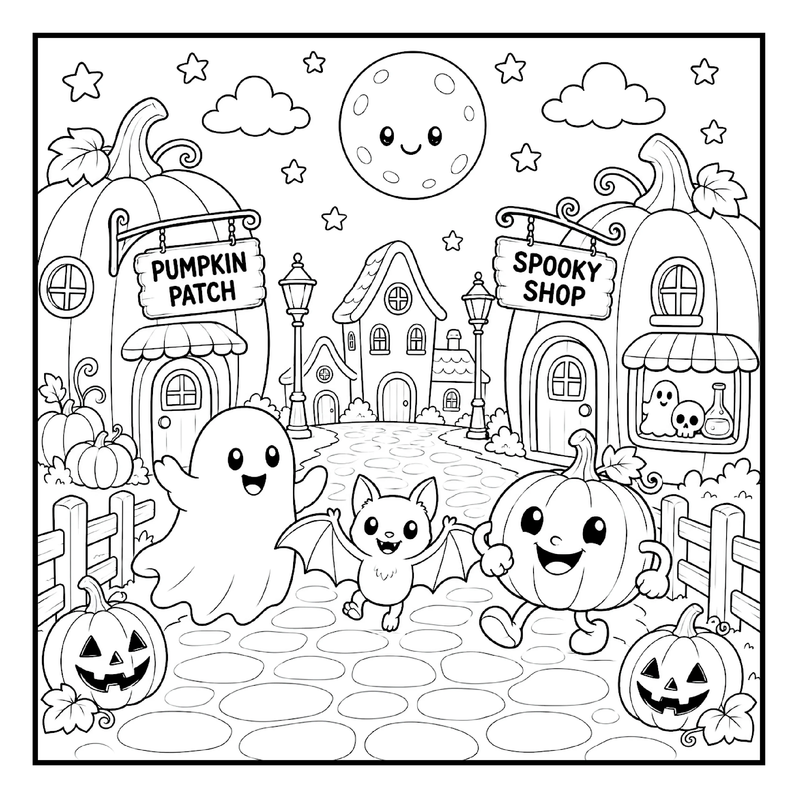 Amigos Assustadores para Colorir 6