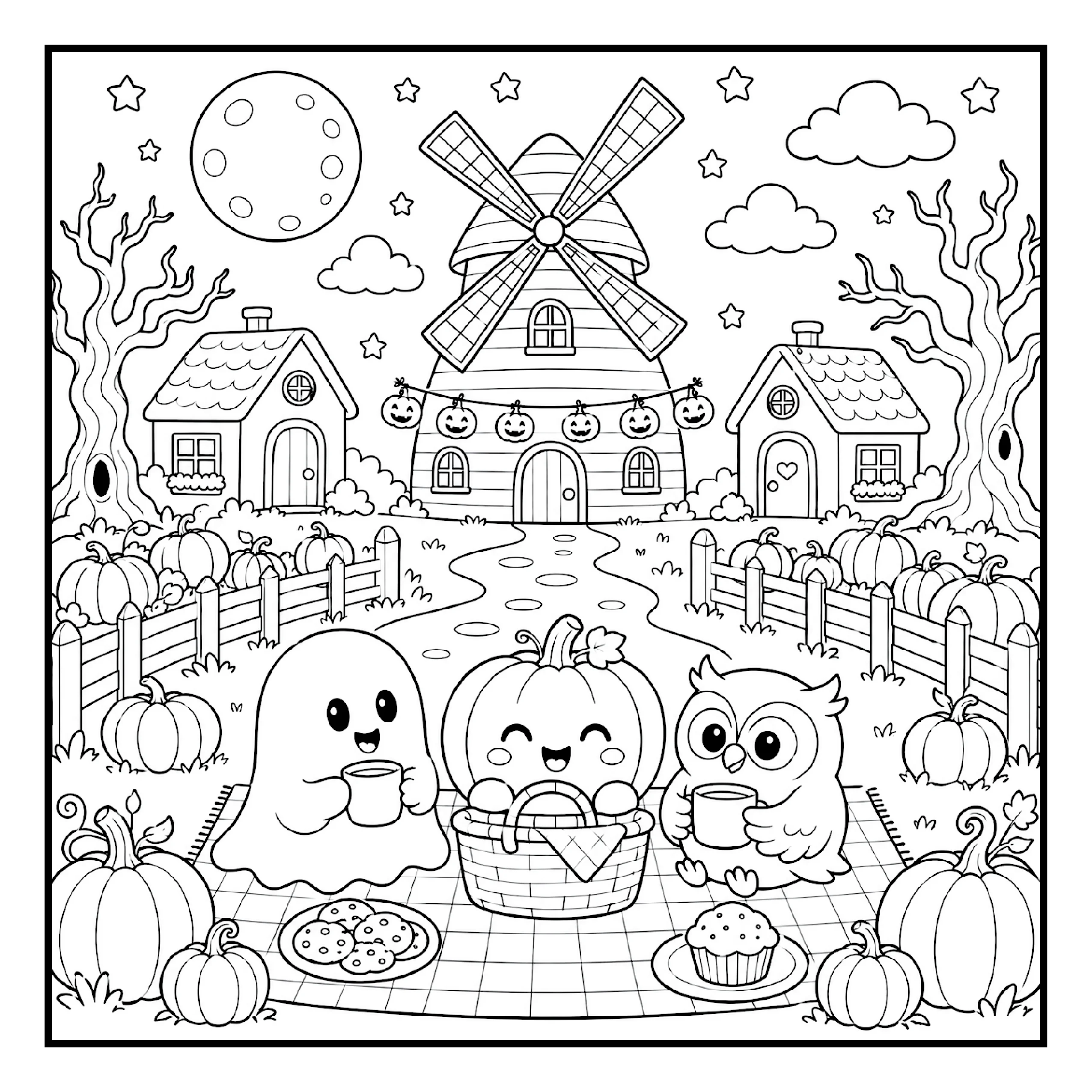 Amigos Assustadores para Colorir 9