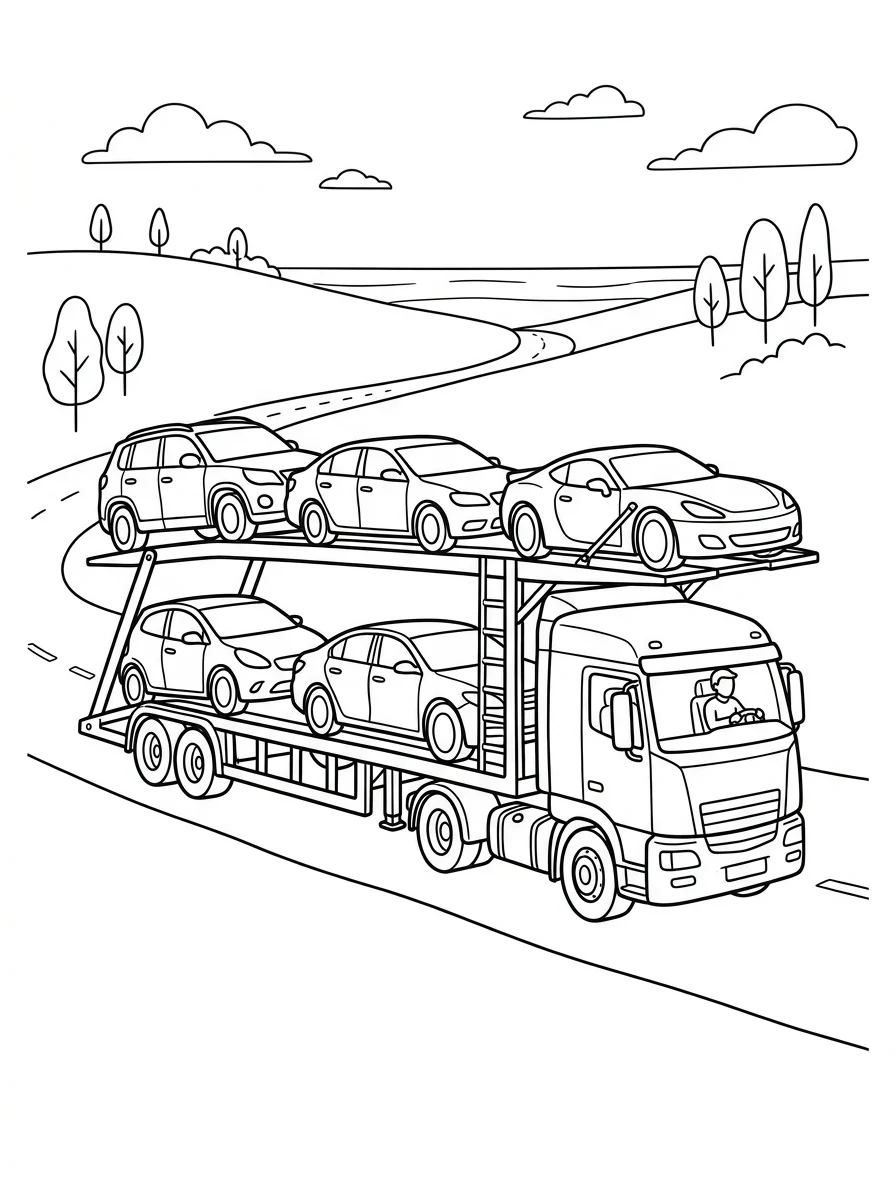 caminhão para colorir 12