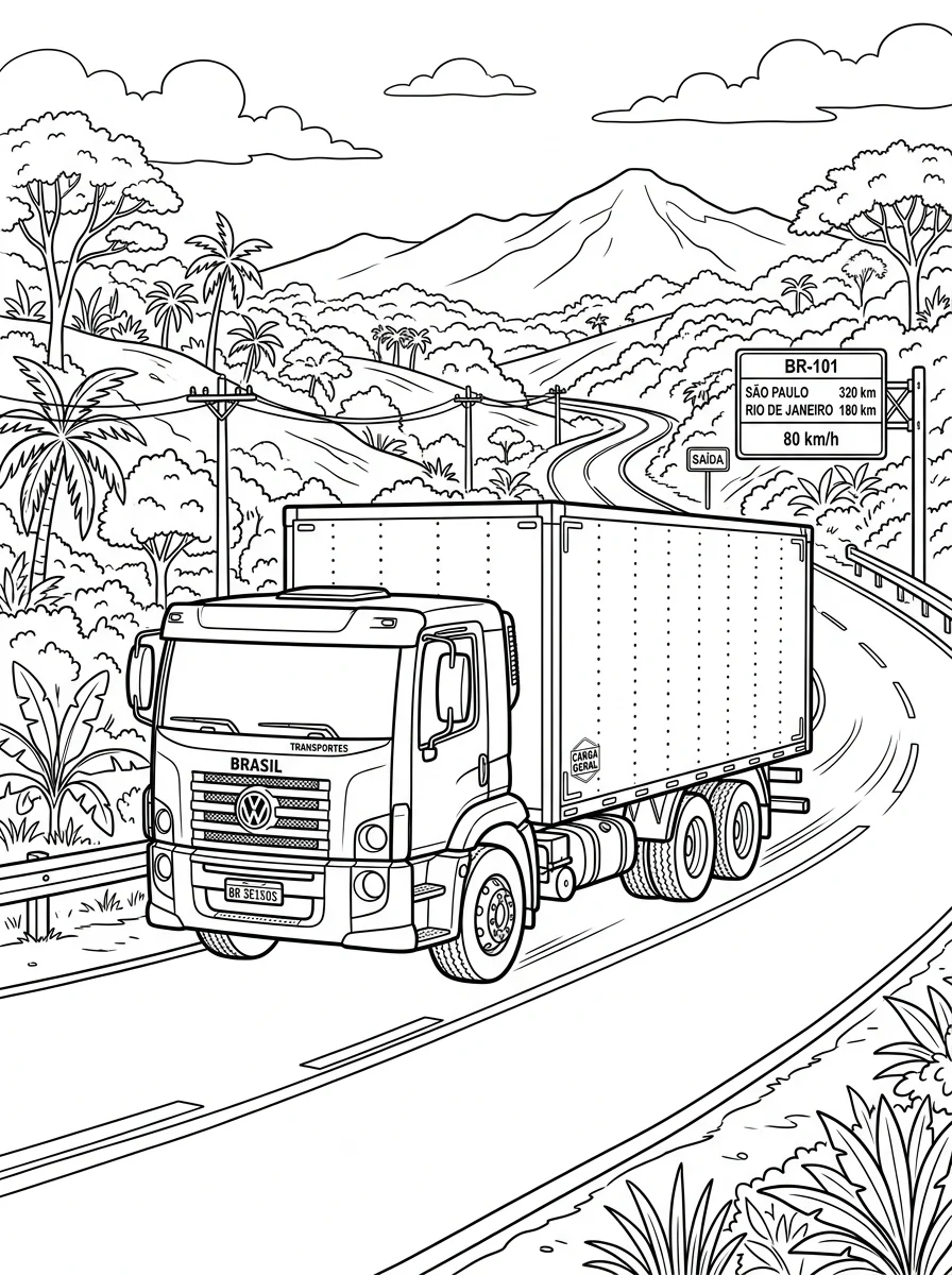 caminhão para colorir 13
