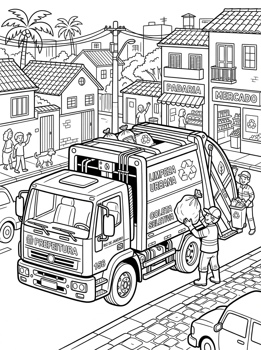caminhão para colorir 38
