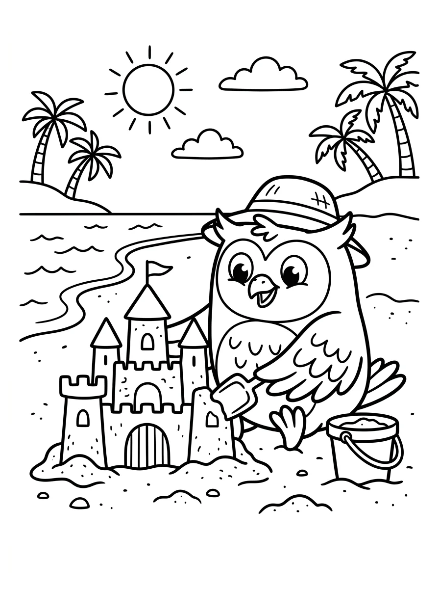coruja para colorir 1
