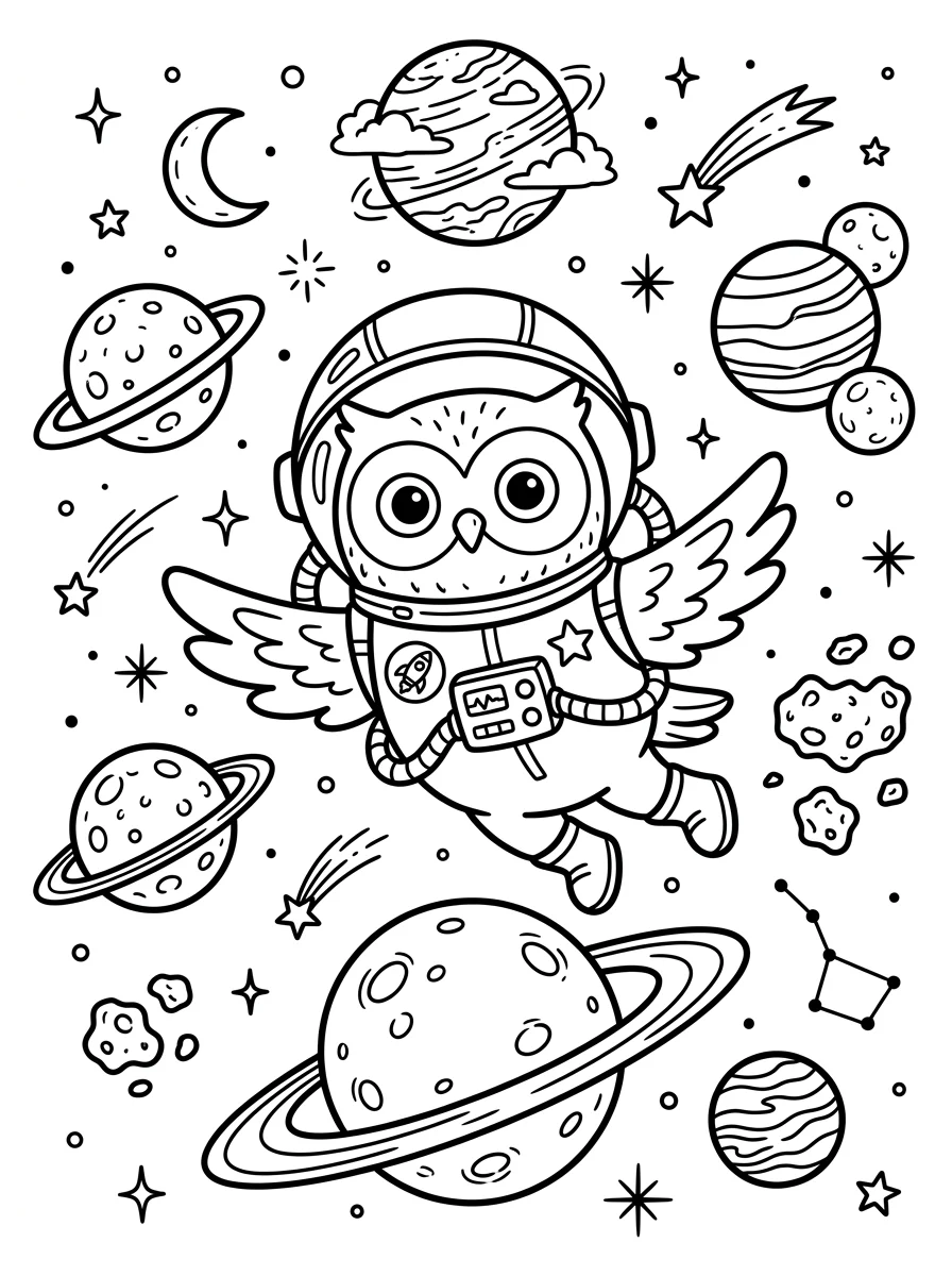 coruja para colorir 12