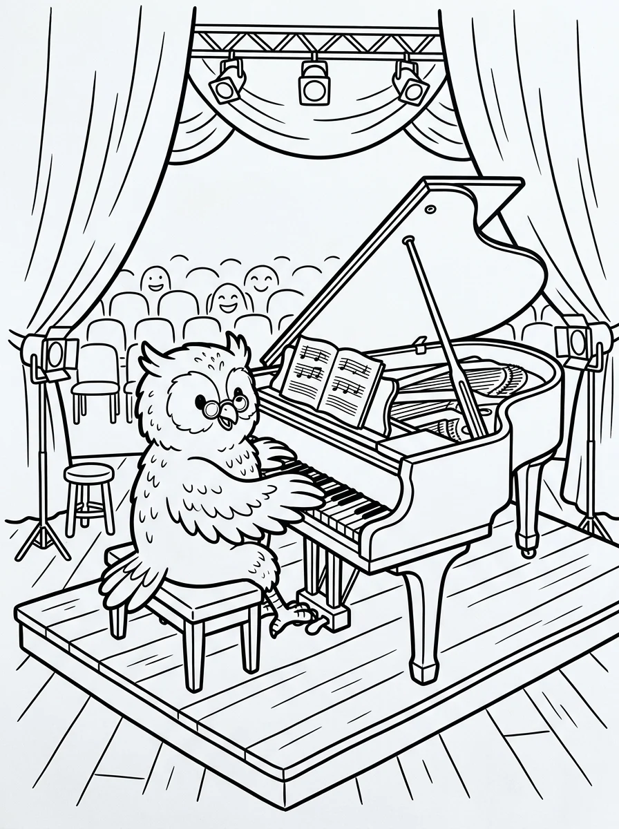 coruja para colorir 16