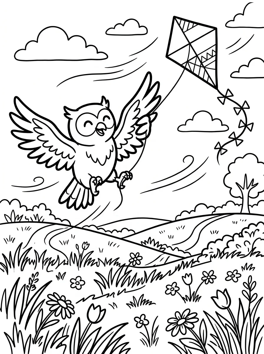 coruja para colorir 4