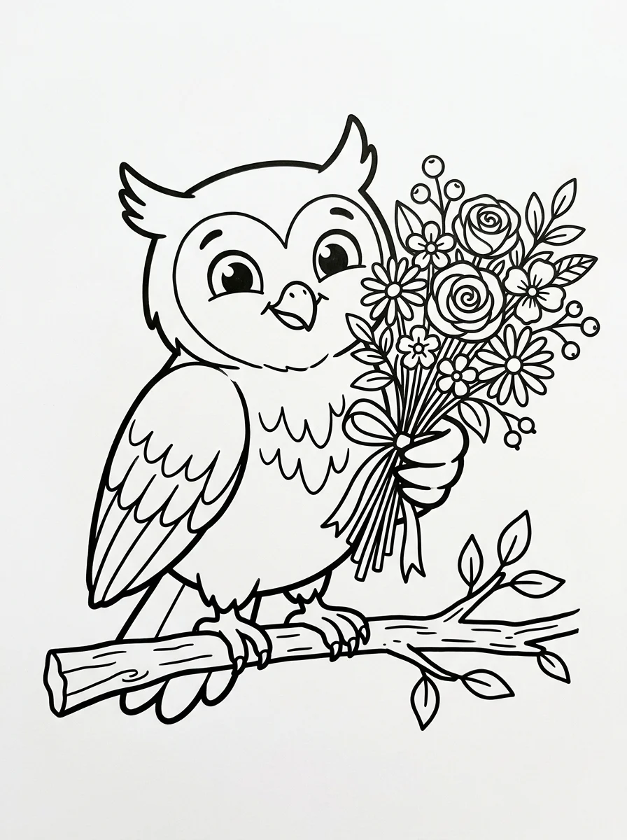 coruja para colorir 47