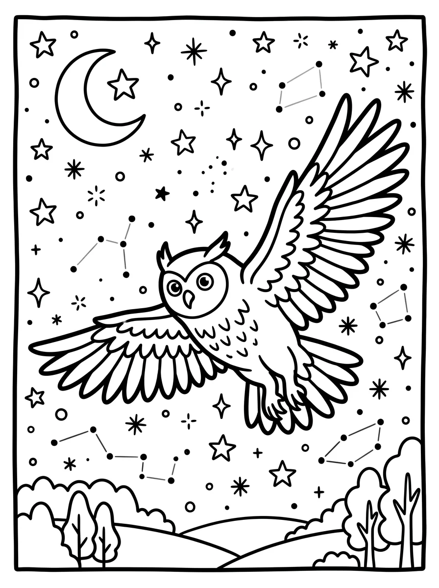coruja para colorir 5