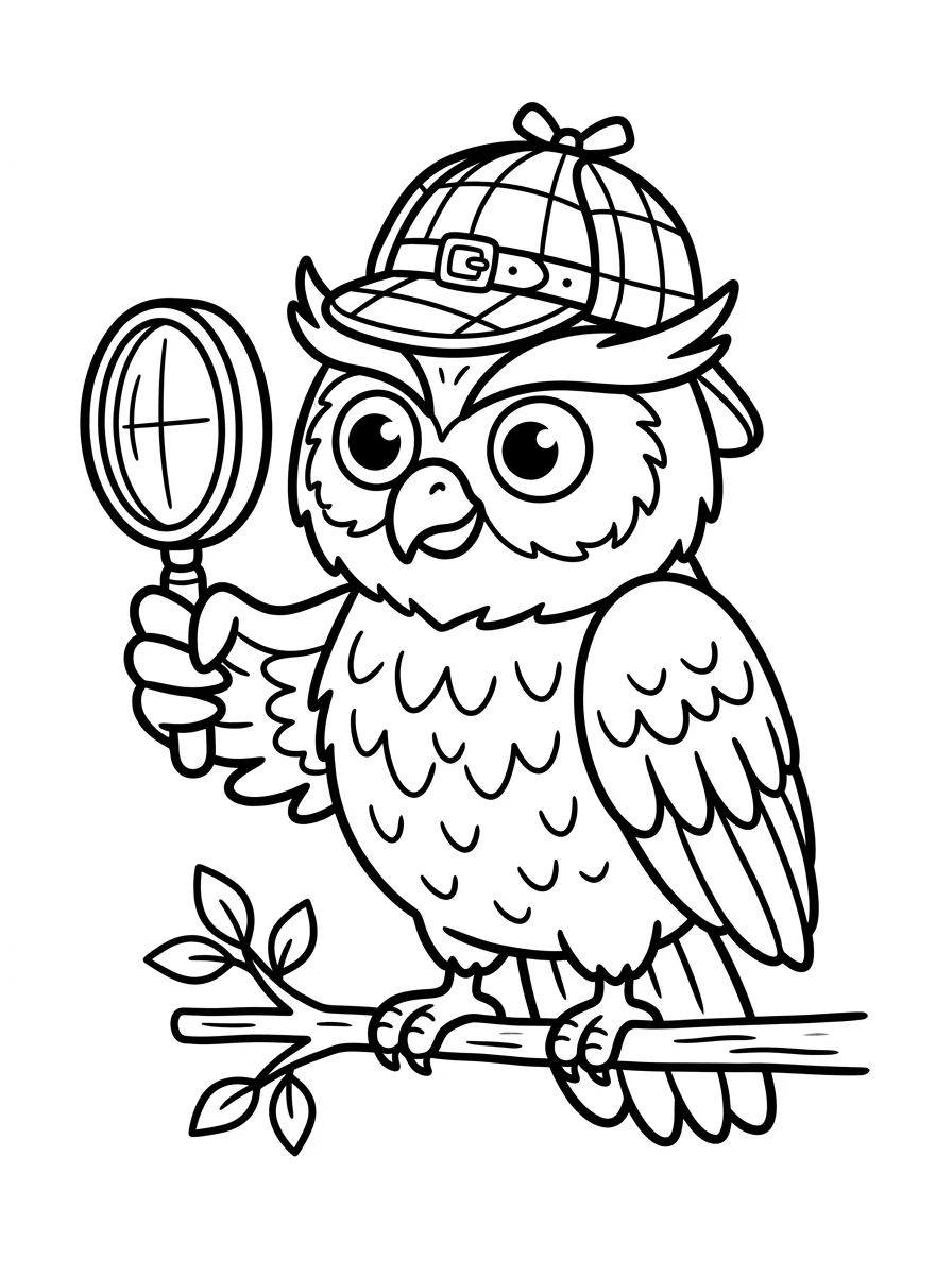 coruja para colorir 8
