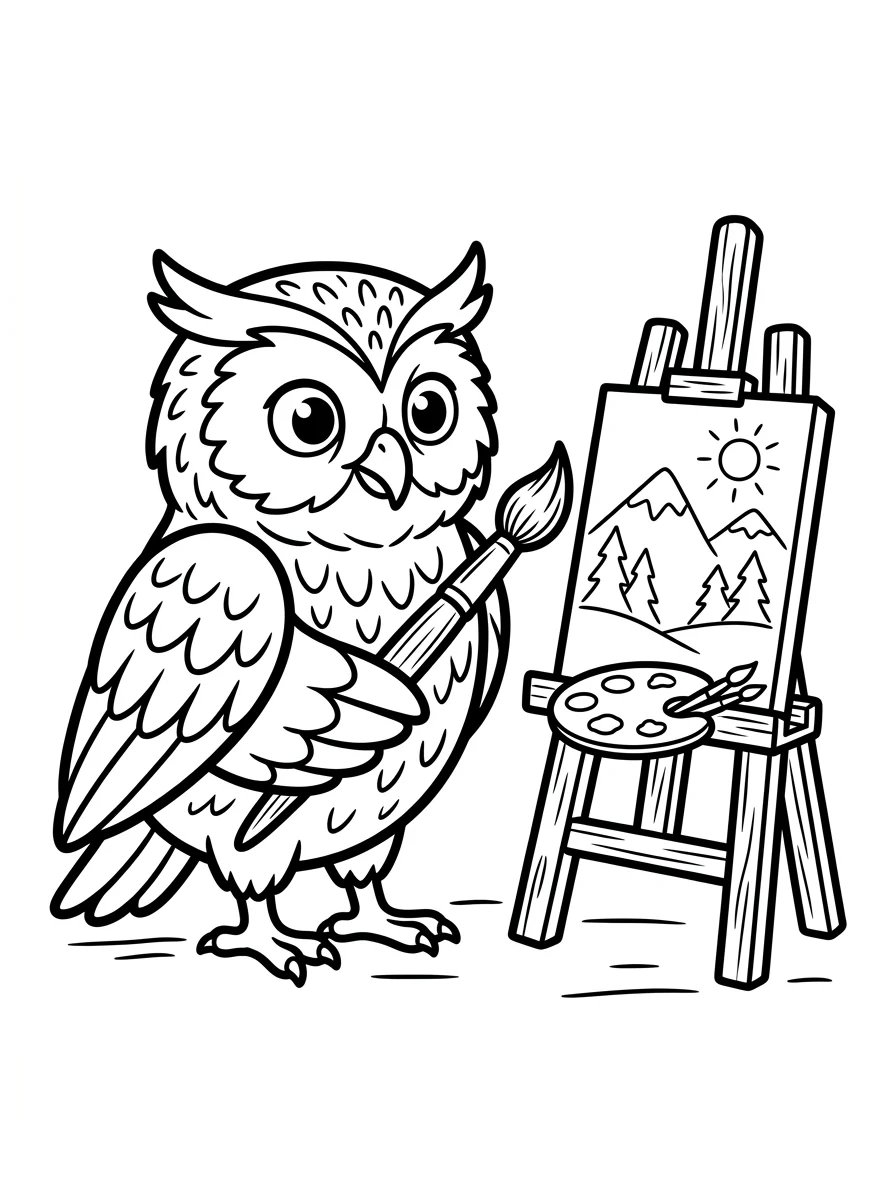 coruja para colorir 9