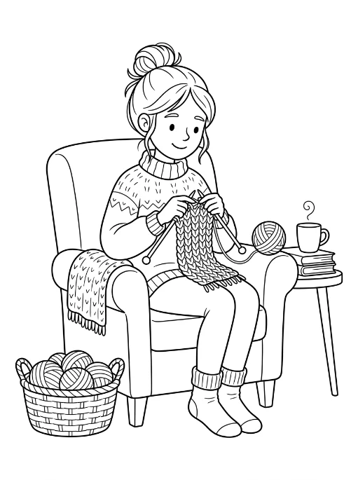 Cozy Girls para colorir 14