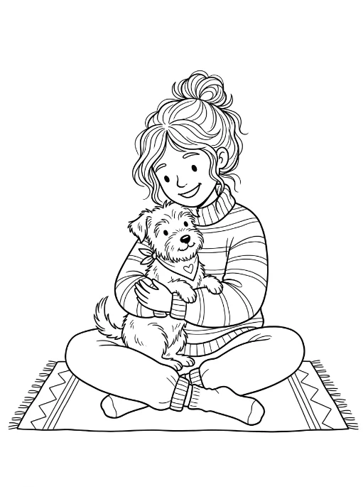 Cozy Girls para colorir 16