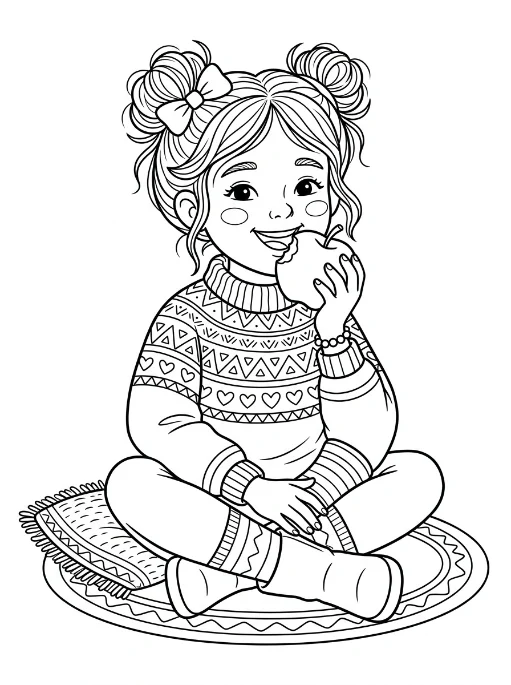 Cozy Girls para colorir 18
