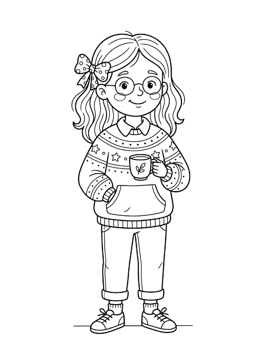 Cozy Girls para colorir 2