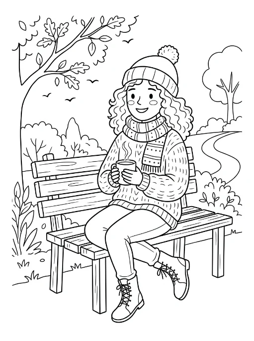 Cozy Girls para colorir 21