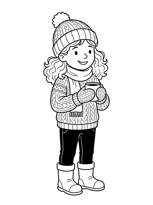 Cozy Girls para colorir 22