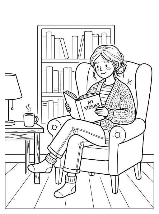 Cozy Girls para colorir 24