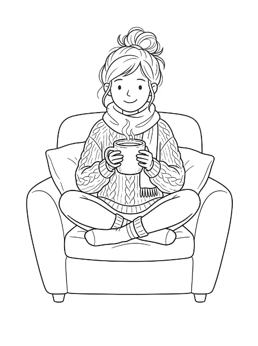Cozy Girls para colorir 29