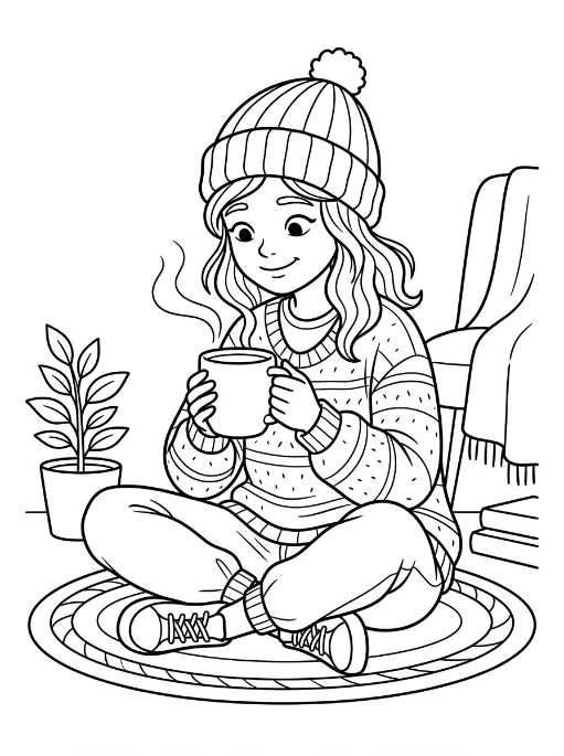 Cozy Girls para colorir 30