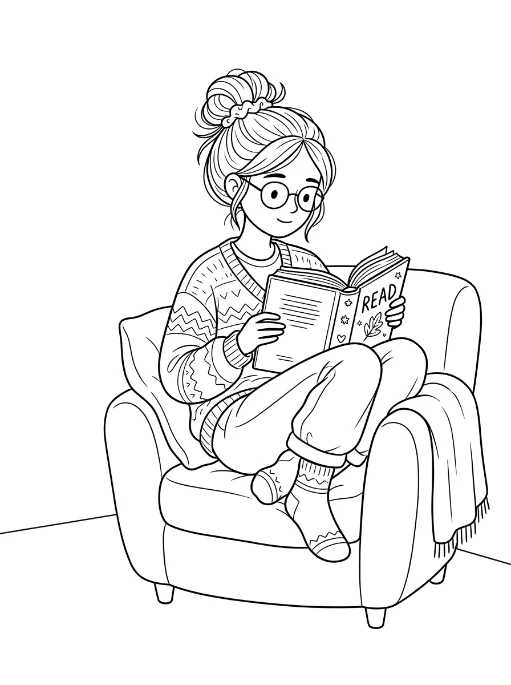 Cozy Girls para colorir 34