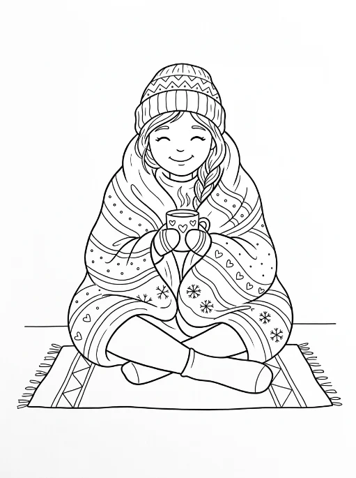 Cozy Girls para colorir 35