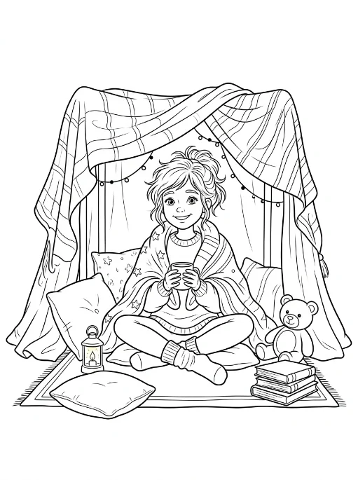 Cozy Girls para colorir 6