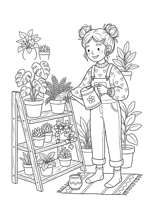 Cozy Girls para colorir 9