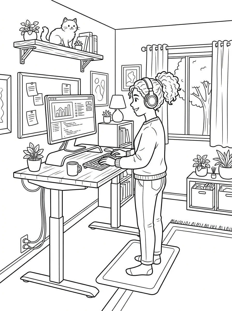 Desenho Lo-Fi Girls para colorir 102