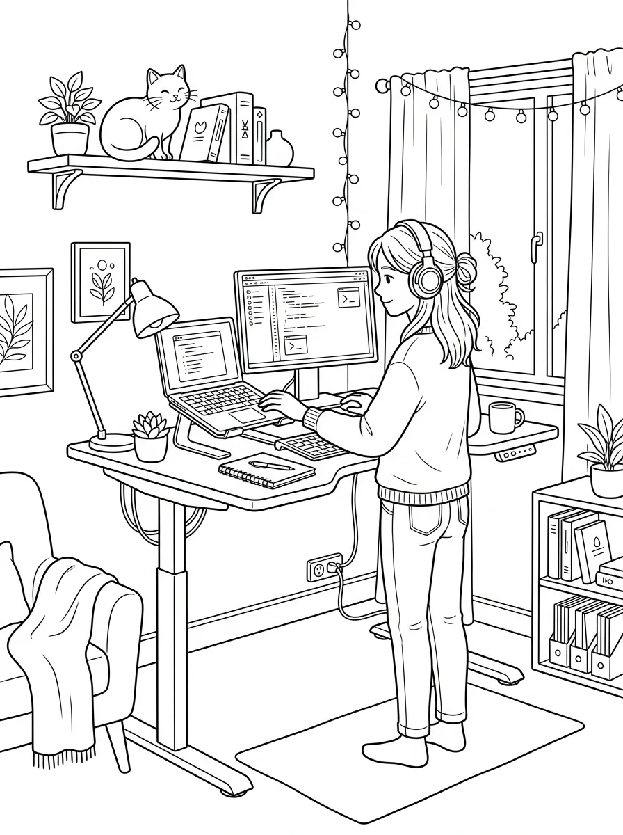 Desenho Lo-Fi Girls para colorir 103