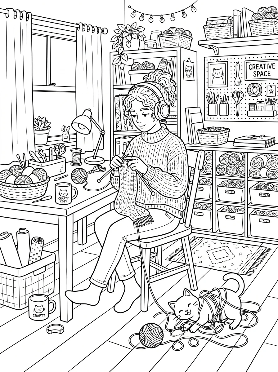Desenho Lo-Fi Girls para colorir 19