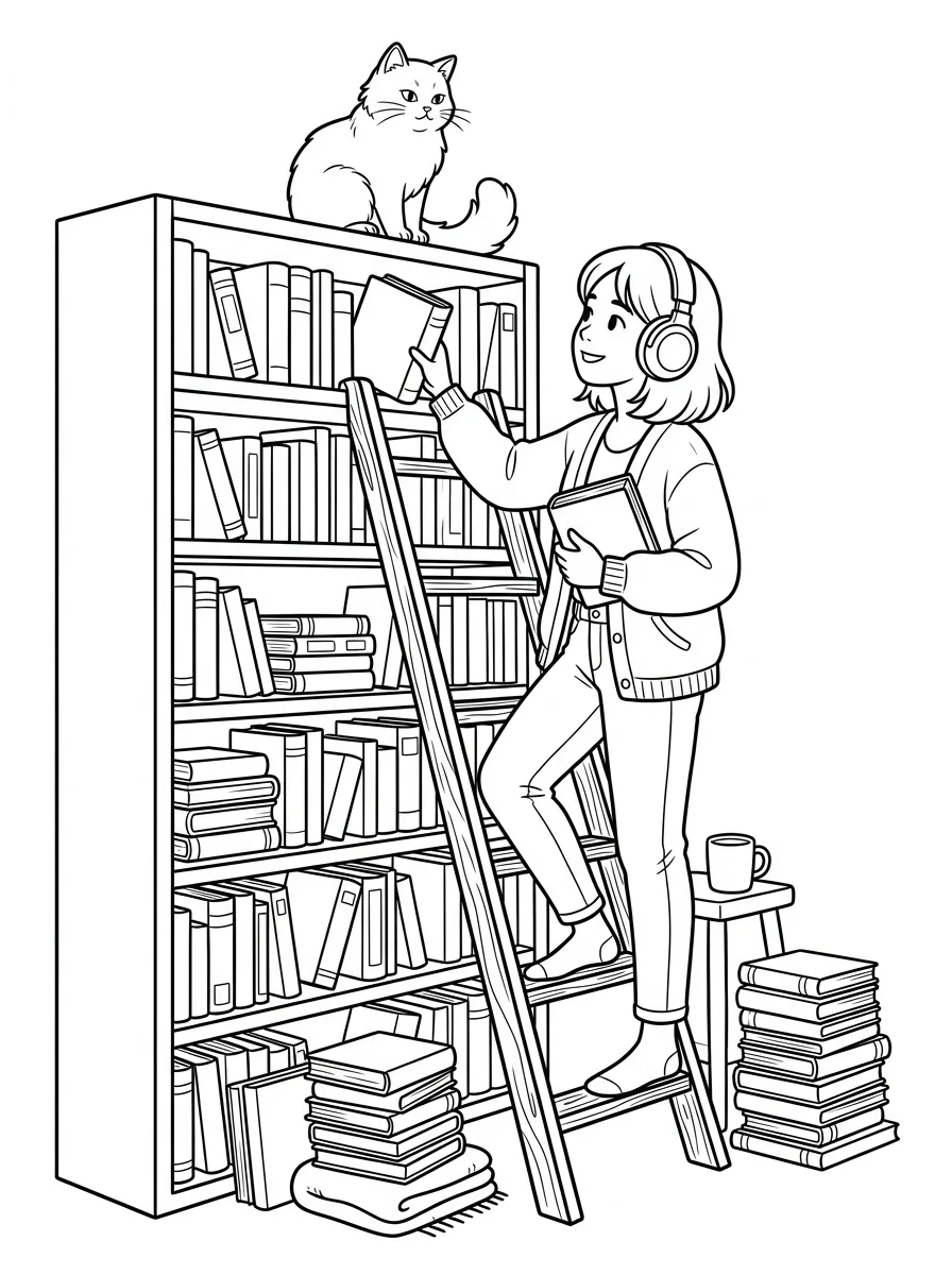 Desenho Lo-Fi Girls para colorir 30
