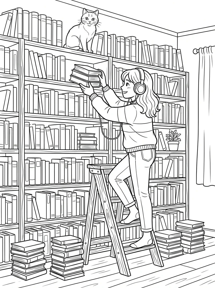 Desenho Lo-Fi Girls para colorir 31